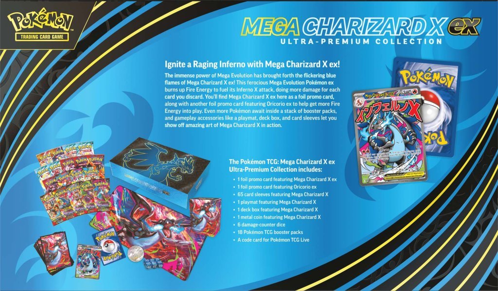Pre-order Pokemon TCG: Mega Charizard X ex Ultra-Premium Collection (14th November) Limit: 1 per buyer
